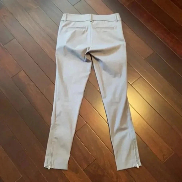Ricki’s Slim Ankle Zip Pants Cropped Stretch Microtwill Cigarette Trousers Grey - Picture 12 of 16